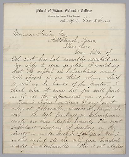 J.L. Newberry to Morrison Foster