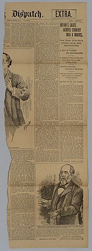 Article, The Pittsburgh Dispatch, "Bryan's Skate Across Country was a Marvel"