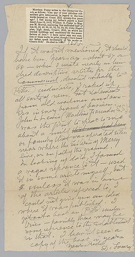 Letter from D. Lowry to Morrison Foster