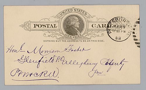Postcard: Samuel Hay to Morrison Foster
