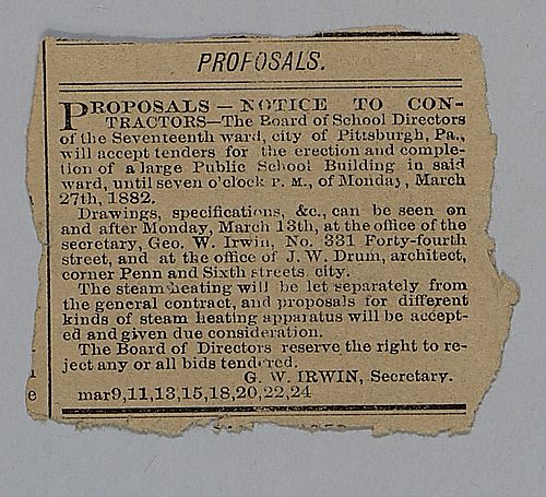 Small ad, no publication documentation