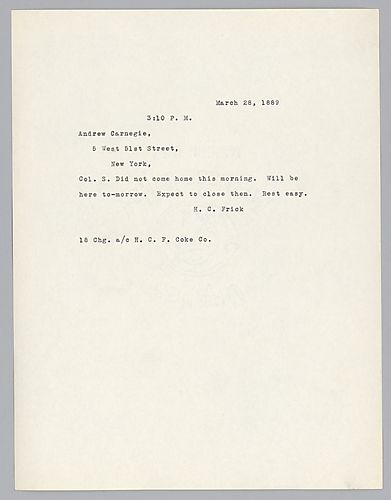 Frick makes a reference to closing a deal