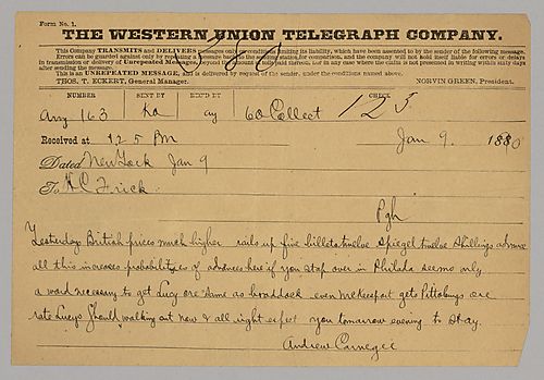 Carnegie writes that British prices are up, which could lead to advances in Western Pennsylvania