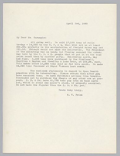 Frick writes on rail orders being produced