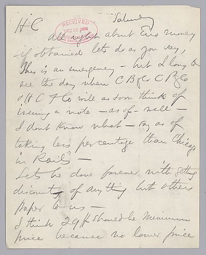 Carnegie writes on the acceptable price of steel and that territorial rights should be sought with Chicago over equal division. He adds that Mrs. Carnegie's health is doing well
