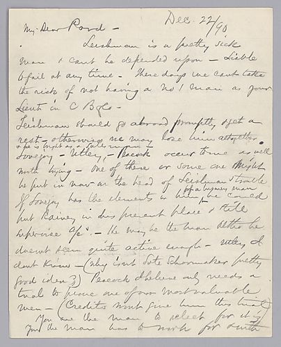 Carnegie writes on the potential candidates to relieve the sickly Mr. Leishman and gives instruction on the finances between Carnegie Phipps and Company and Carnegie Brothers and Company