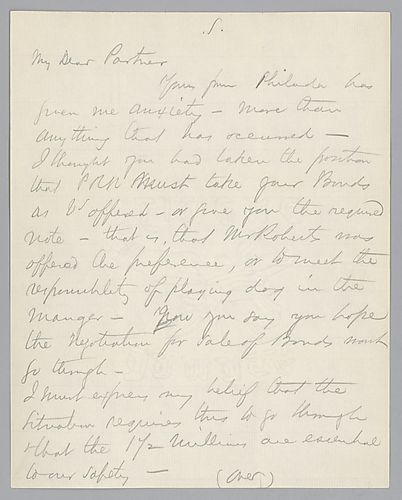 Carnegie writes to stipulate various requirements to any deal with the Pennsylvania Railroad, such as rail production through January 1 before closure for refurbishment