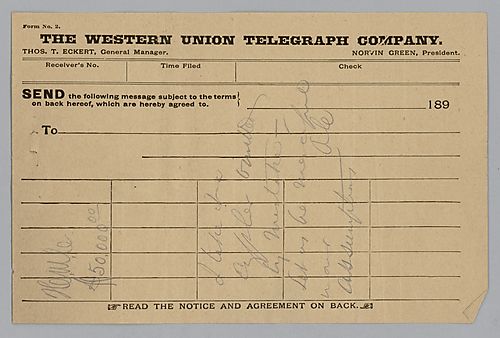 A note from Carnegie in which he says "Let us be merciful with our assumptions" possibly referring to a figure written at the top of note stating "$50,000.00." Attached to Andrew Carnegie to Henry Clay Frick, January 29, 1892