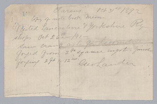 Carnegie writes from Clarens, [Switzerland] on the factories he has visited