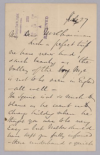 Carnegie writes on his travels as well as building plans for the new office building