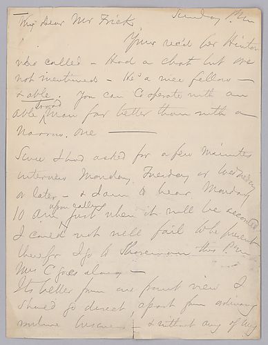 Carnegie writes on the faulty armor charges and his plans to discreetly visit Washington D.C. to discuss the company's position