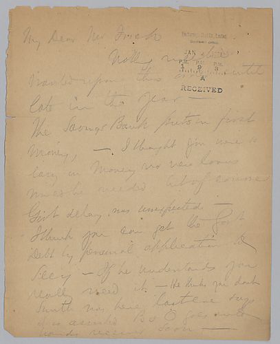 Carnegie discusses and also councils Frick on a financial situation involving loans and government payments to the company