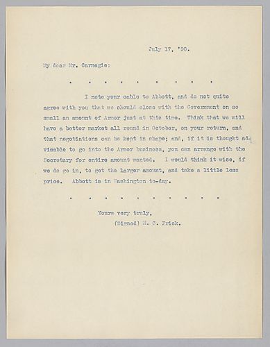 Frick writes to say that the company will get more government contracts if it waits until October