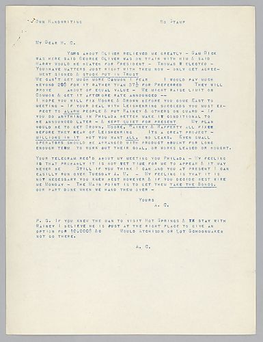 Carnegie writes on business for Frick in Philadelphia and the importance of keeping those things secret for a while