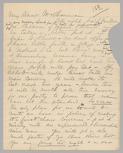 Carnegie writes on rail sales to Oliver. He evaluates Abbott's performance at Beaver Falls Works [Pa.] and discusses a small increase in billet production at Edgar Thomson. He also mentions an injunction is needed on Linden over the presence of a "basic f