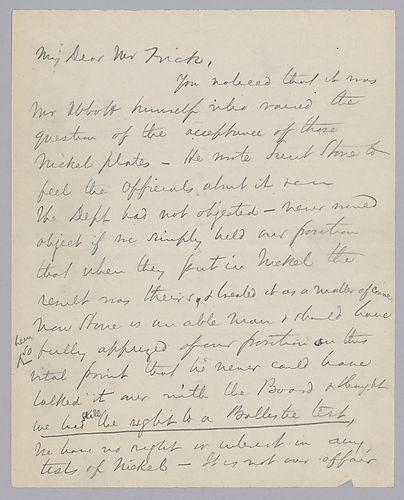 Carnegie writes on nickel steel, more responsibility for Mr. Leishman, and the need for careful management in armor production affairs