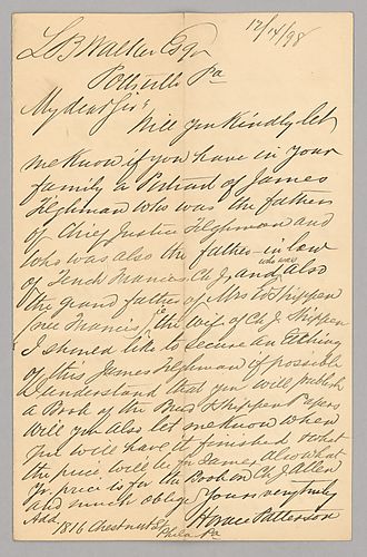 Letters and Papers of Lewis Walker