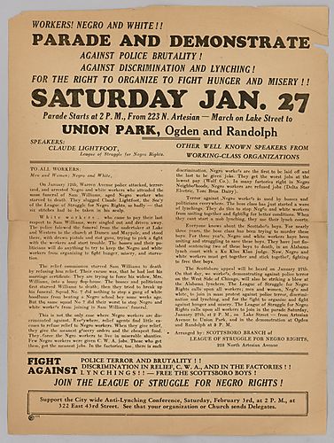 "Parade and Demonstrate" Flyer