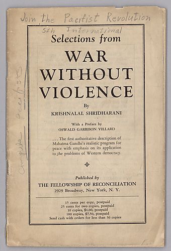 Selections from War Without Violence, By Krishnalal Shridharani