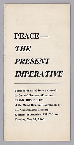 "Peace- The Present Imperative"