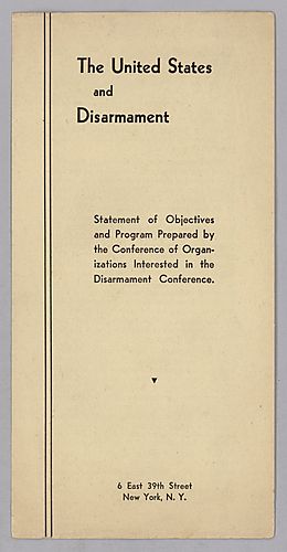 "The United States and Disarmament"
