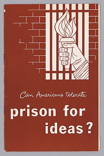 Can Americans Tolerate Prison for Ideas? Pamphlet with Accompanying Letter