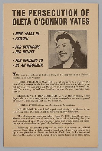 "The Persecution of Oleta O'Connor Yates"
