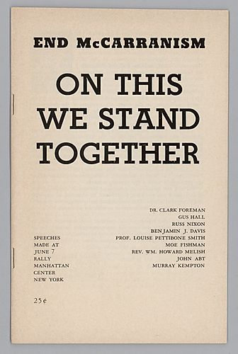 End McCarrasnism on this we Stand Together