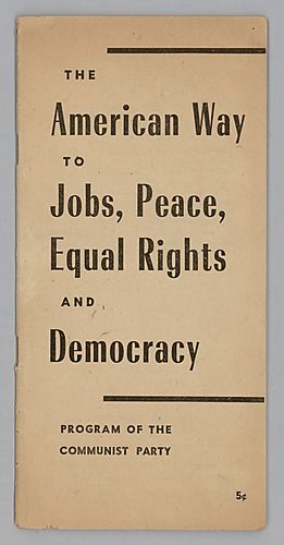 The American Way to Jobs, Peace, Equal Rights and Democracy
