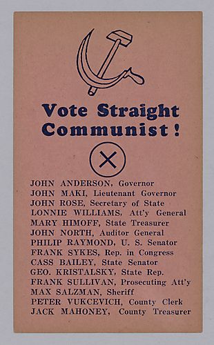 "Vote Straight Communist"