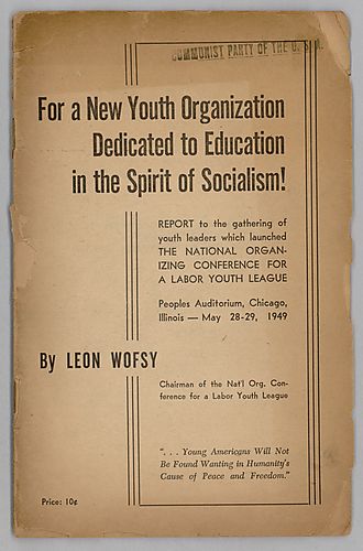 "For a New Youth Organization Dedicated to Education in the Spirit of Socialism!", by Leon Wofsy