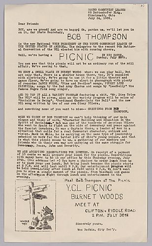 Letter/Flyer from the Young Communist League