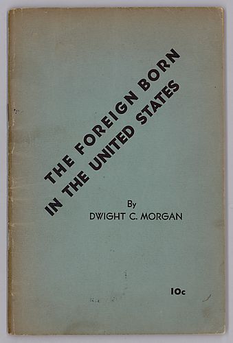 "The Foreign Born in the United States", By Dwight C. Morgan