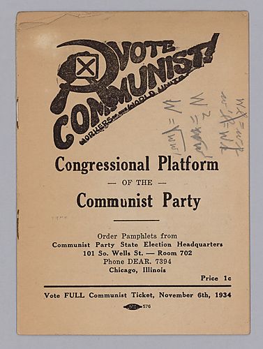 Vote Communist Workers of the World United, "Congressional Platform of the Communist Party