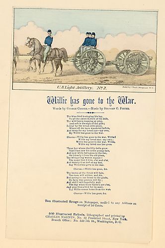 Willie has gone to the war. Text Text