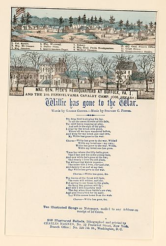 Willie has gone to the war. Text Text