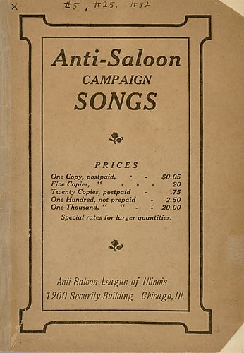 Anti-Saloon campaign songs