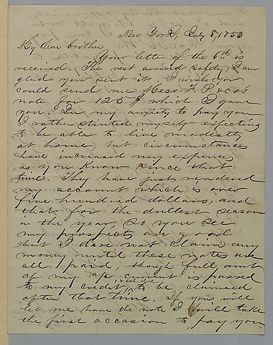 To his brother, Morrison