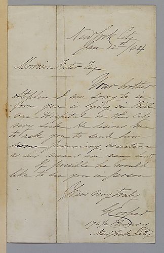 Letter from George Cooper to Morrison Foster