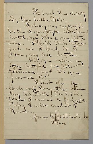 To his brother, Morrison