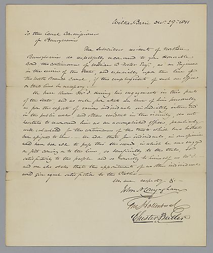 From Chester Butler to the PA Canal Commission