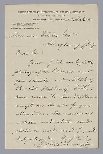 From J.W. Weidermeyer to Morrison Foster