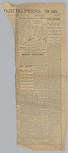 "Foster Memorial: Other cities taking an interest in the project," Pittsburgh Press