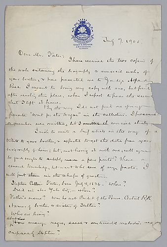 From Edward Ellis to Morrison Foster