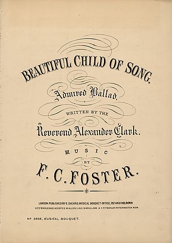 Beautiful child of song; arr