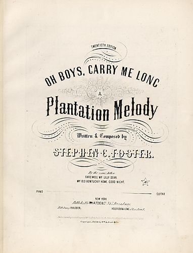 Oh boys, carry me 'long