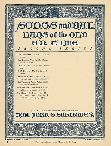 My old Kentucky home, good night; arr