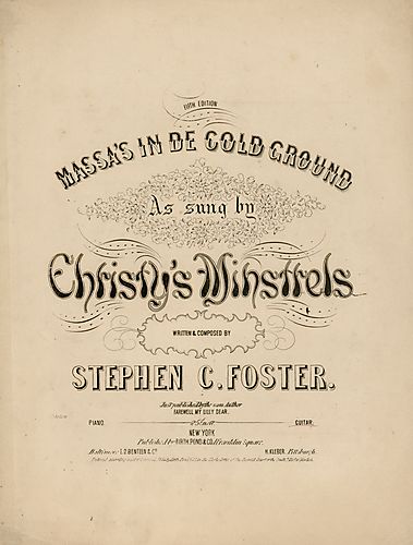 Massa's in de cold ground; arr