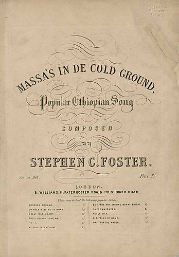 Massa's in de cold ground; arr