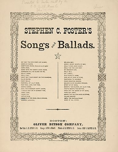 Massa's in de cold ground